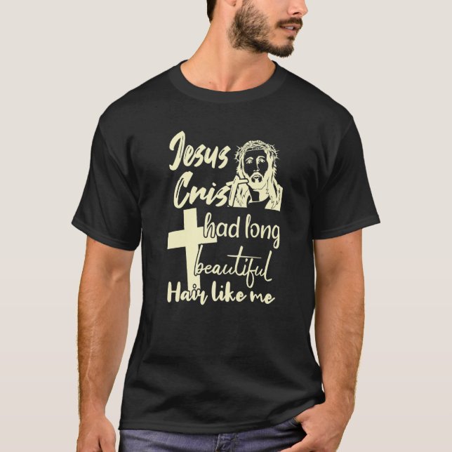 T-shirt Homme aux cheveux longs   (Devant)
