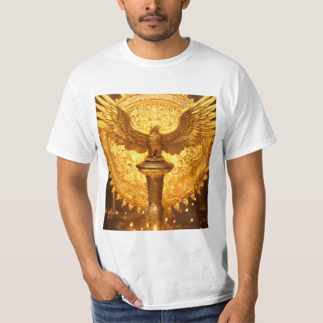 T-shirt homme avec design d'aigle majestueux - (Devant)