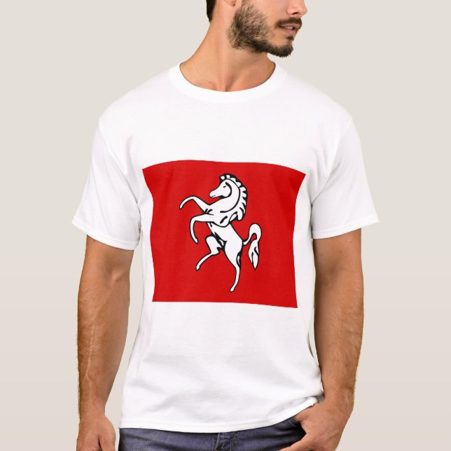T-shirt homme avec drapeau de Kent, Angleterre (Devant)
