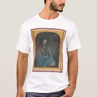 T-shirt Homme avec le manteau bleu et revolver (40455)