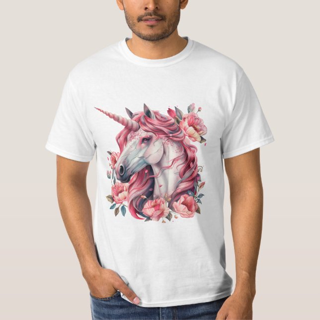 T-shirt homme avec licorne. (Devant)