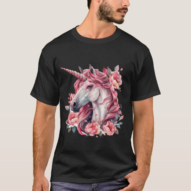 T-shirt homme avec licorne. (Devant)