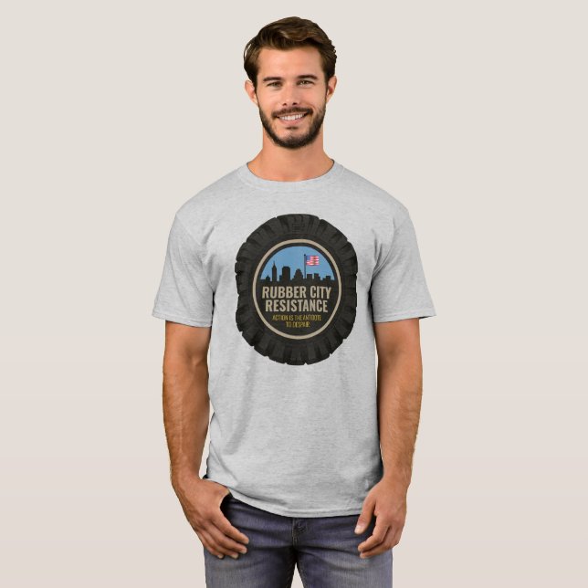 T-shirt homme avec NOUVEAU logo en caoutchouc City (Devant entier)