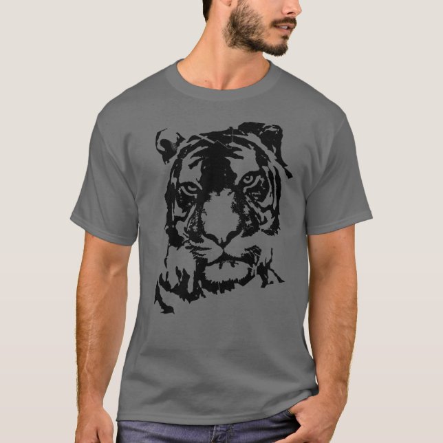 T-shirt homme avec tigre (Devant)