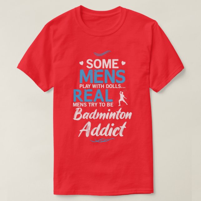 T-shirt Homme Badminton Addict Drôle Design Pour (Design devant)