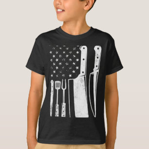 T-shirt Homme barbecue drapeau américain patriotique quatr