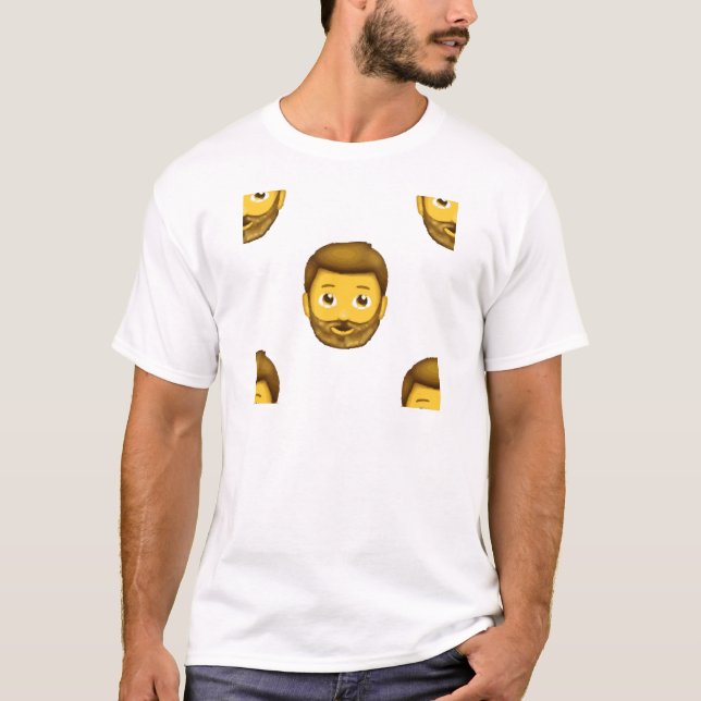 T-shirt homme barbu émoji (Devant)