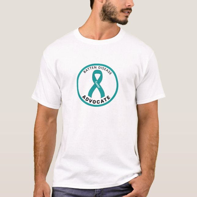 T-shirt homme blanc, avocat de la maladie de Batte (Devant)