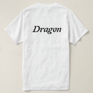 T-shirt homme blanc dragon