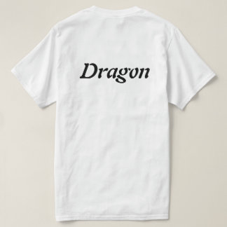 T-shirt homme blanc dragon