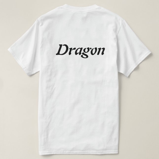 T-shirt homme blanc dragon (Design dos)