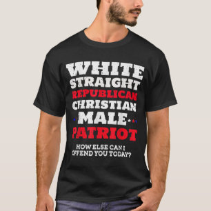 T-shirt Homme Blanc Droit Républicain Christian Homme Part