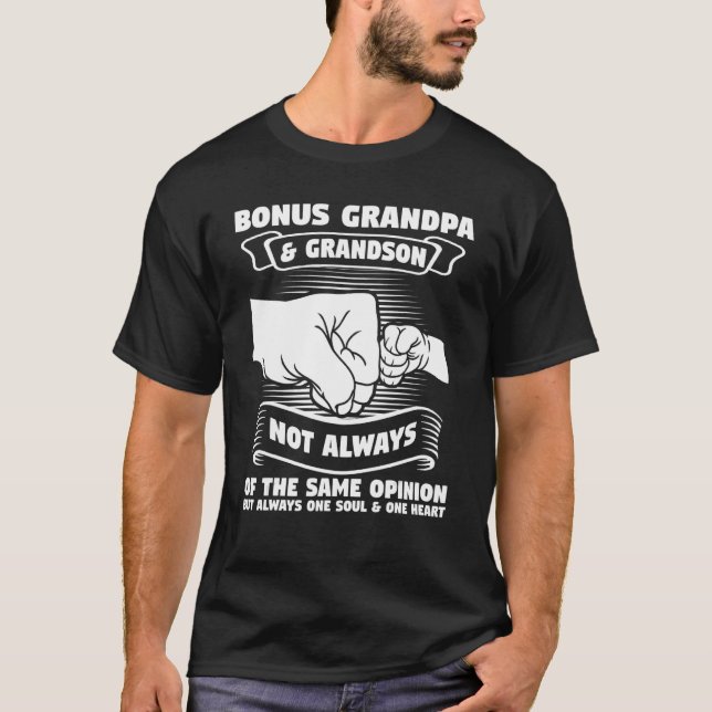 T-shirt Homme Bonus Grand-père et grand-fils Pas toujours  (Devant)