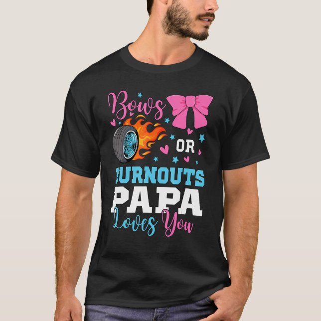 T-shirt Homme Burnouts ou Bows Papa t'aime Genre Reveal (Devant)