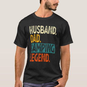 T-shirt Homme Camper Husband Papa Camping Légende Camping