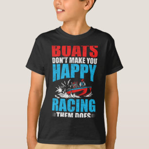 T-shirt Homme cavalier de bateau de drague bateau de cours