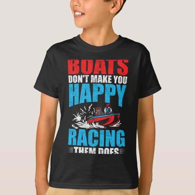 T-shirt Homme cavalier de bateau de drague bateau de cours (Devant)