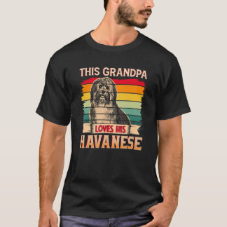 T-shirt Homme Ce Grand-Père Aime Son Chien Havanais 1