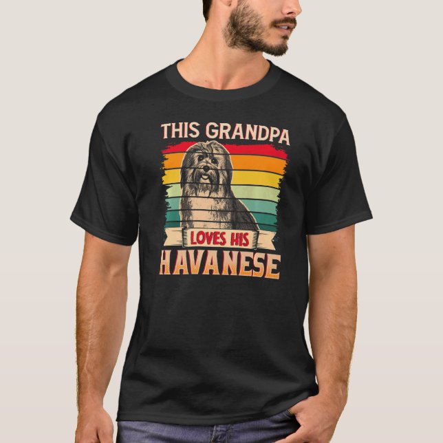 T-shirt Homme Ce Grand-Père Aime Son Chien Havanais 2 (Devant)