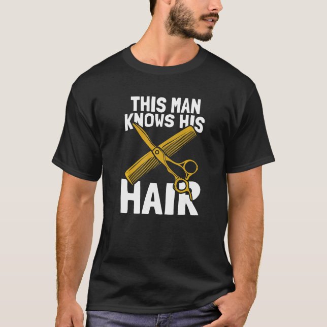 T-shirt Homme Cet Homme Connaît Son Salon De Coiffure Coif (Devant)