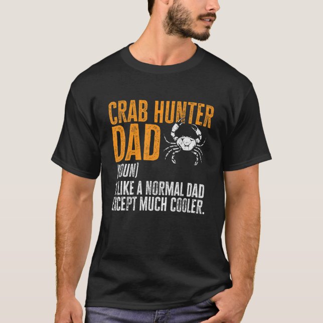 T-shirt Homme Chasseur de crabe Papa Définition Crabbing (Devant)