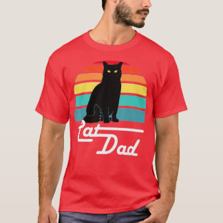 T-shirt Homme Chat Papa - Style Vintage Amoureux des chats