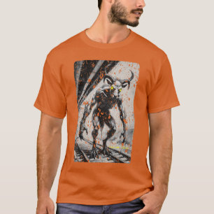 T-shirt Homme-chèvre Cryptide Caméra de surveillance BUG H