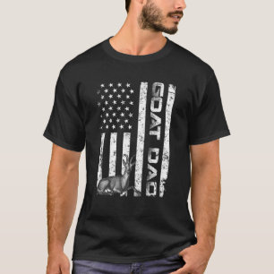 T-shirt Homme Chèvre Farmer Cadeau American Drapeau Chèv