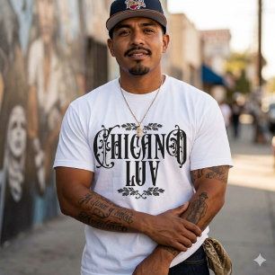 T-shirt Homme Chicano love Nom personnalisé