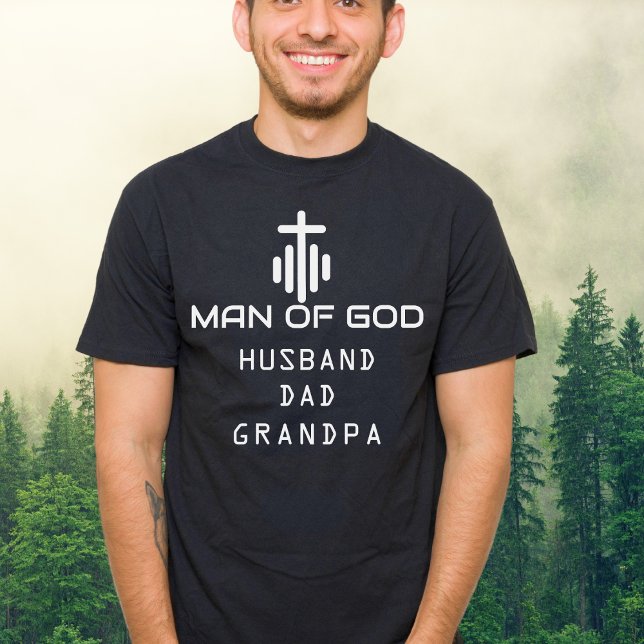 T-shirt Homme chrétien de Dieu mari papa grand-père Custom (Créateur téléchargé)