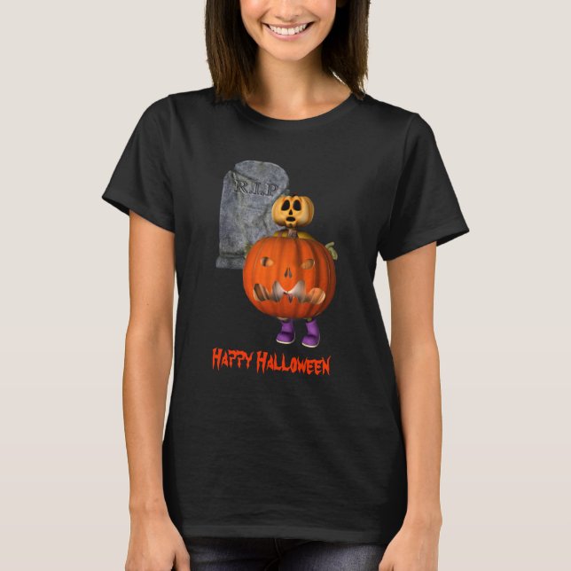 T-shirt Homme citrouille Tombstone Halloween Drôle  (Devant)