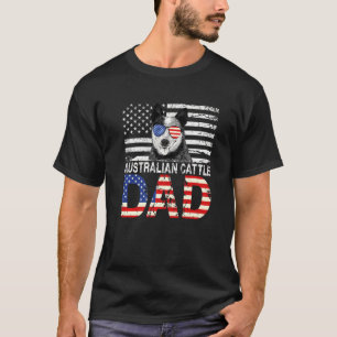 T-shirt Homme Cool Australien Bétail Papa Drapeau Usa Patr
