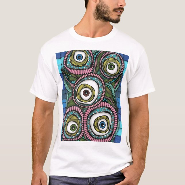 T-shirt homme cool avec imprimé abstrait (Devant)
