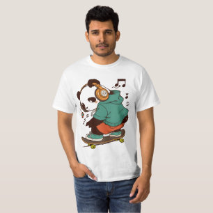 T-shirt homme Cool Panda Skater   C streetwear amu