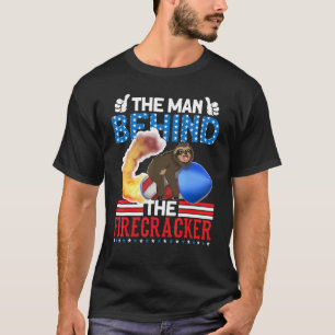 T-shirt Homme Cool Papa Little Sloth Vol Feux d'artifice