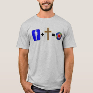 T-shirt Homme + Croix = monde avec amour