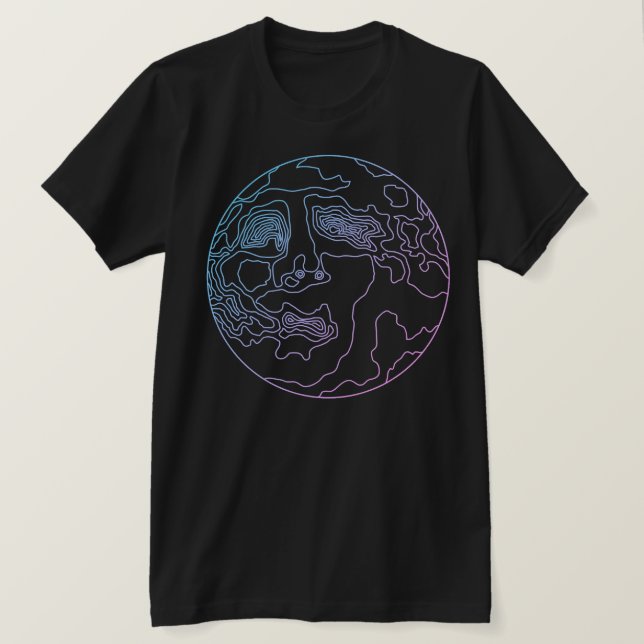 T-shirt homme dans la lune (Design devant)