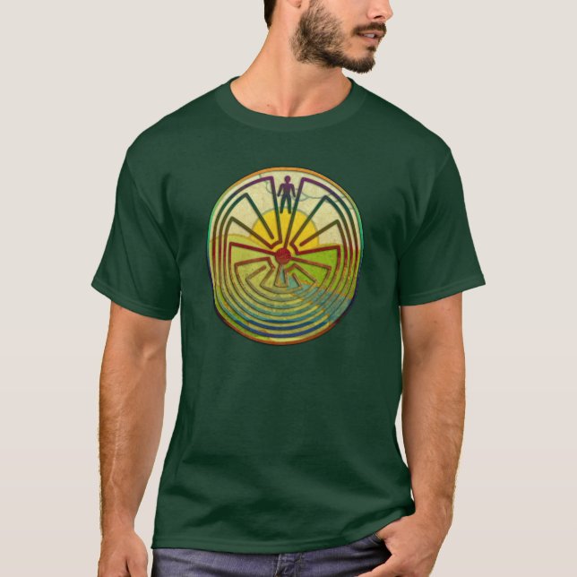T-shirt HOMME DANS le paysage de LABYRINTHE + votre (Devant)