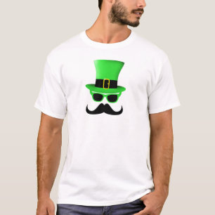 T-shirt Homme de casquette supérieur de moustache du jour