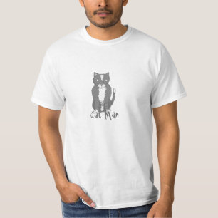 T-shirt Homme de chat de bande dessinée