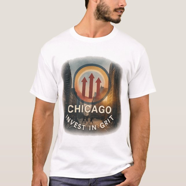 T-shirt homme de Chicago | Urbain Grit Calm Tee (Devant)
