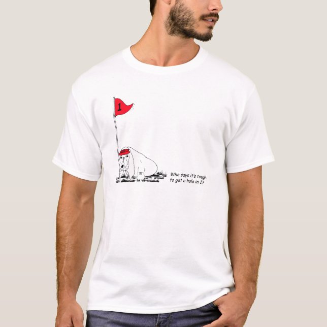 T-shirt homme de chien de golf drôle (Devant)