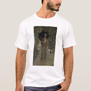 T-shirt Homme de Claude Monet   avec un parapluie,