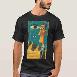 T-shirt Homme de dessin animé aux pyramides