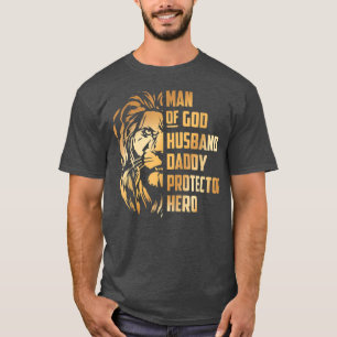 T-shirt Homme De Dieu Mari Père Protecteur Héros Mari,