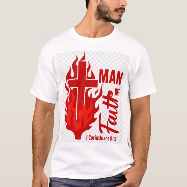 T-shirt Homme De Foi Rouge (Devant)