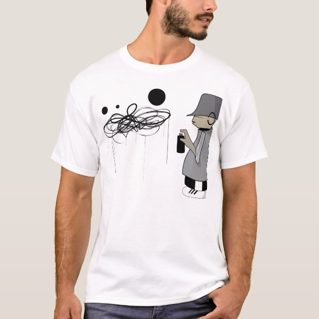 T-shirt homme de graffiti (Devant)