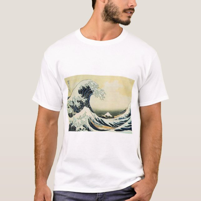 T-shirt homme de Hokusai Great Wave (Devant)