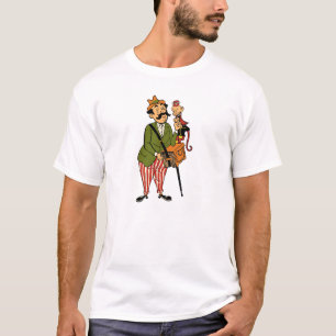 T-shirt Homme de Hurdy Gurdy avec le singe et l'accordéon