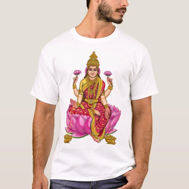 T-shirt homme de la déesse Lakshmi (Devant)